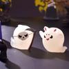 7Pcs/set Cartoon Halloween Ornaments Luminous Ghost Animal Minaitures Micro Landscape Diy Resin Crafts