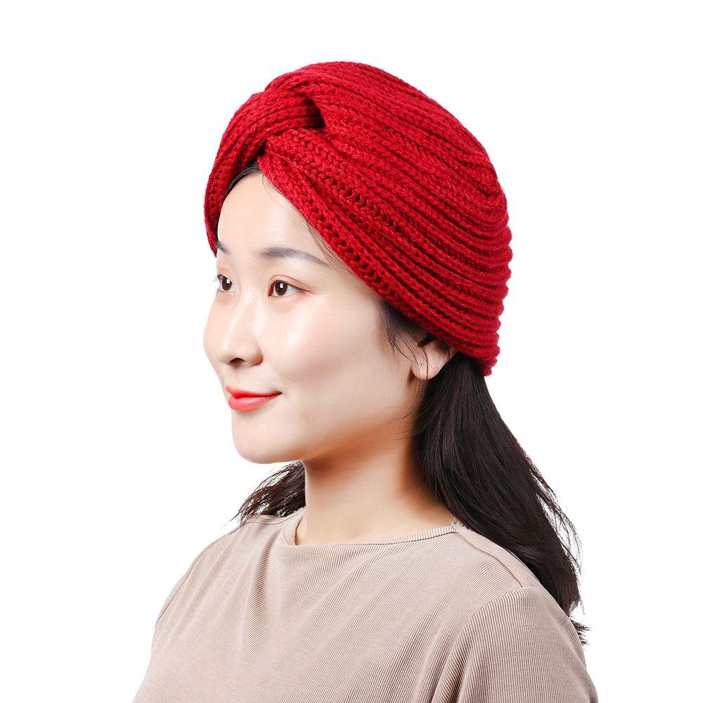 Winter Hair band Croceht Beanies Twist Headwrap Hat Women Felt Hat Head Wrap Caps Ladies Turban