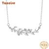 Танциз S925 серебряное ожерелье с листьями женское простое ожерелье с кулоном в виде ветвей и листьев серебряные украшения на шею
