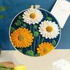 Gerberas - Embroidery (Felting) with Worsted Wool