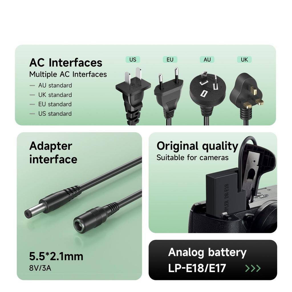LP E17 LP E17 ACK-E18 DRE 18, фиктивная батарея и аккумулятор постоянного тока, USB-кабель для Canon EOS 77D 200D 250D 750D 760D 800 D850 D8000 D9000 D RP