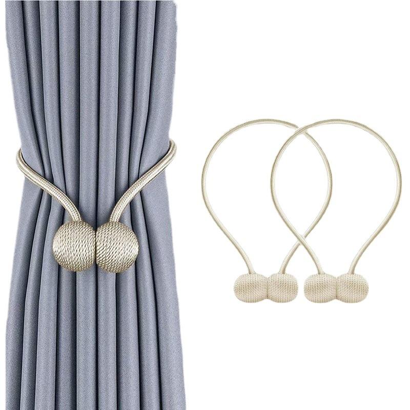 Magnetic Pearl Ball Curtain Tiebacks Curtain Buckles Backs Holdbacks Buckle Clips Curtain Rods Home Decorative Accessories