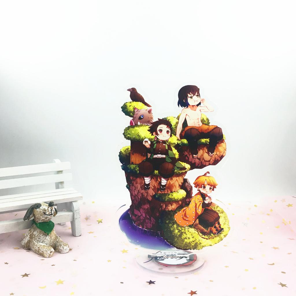 Акриловая подставка с изображением Танджиро и персонажей из «Истребителя демонов» — Идеально для украшения стола и в качестве подарка