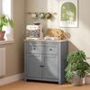 Kitchen Sideboard with Drawer and Cabinet with Adjustable Shelf, in Wood, 78.5x35x80 cm, Multicolor