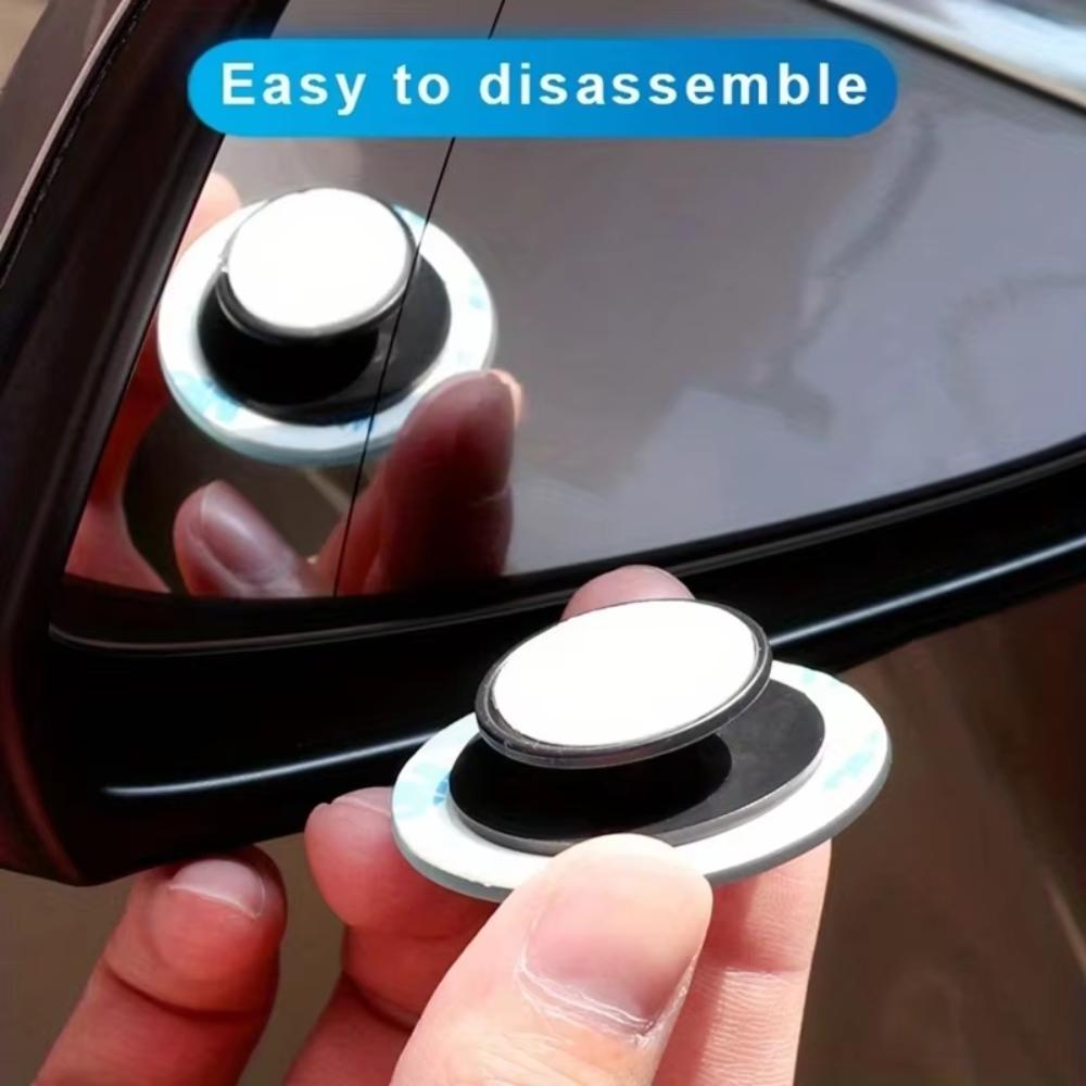 360 Degree Rotatable Car Blind Spot Mirror No Border Small Circular Rearview Mirror HD Blind Spot Auxiliary Observation