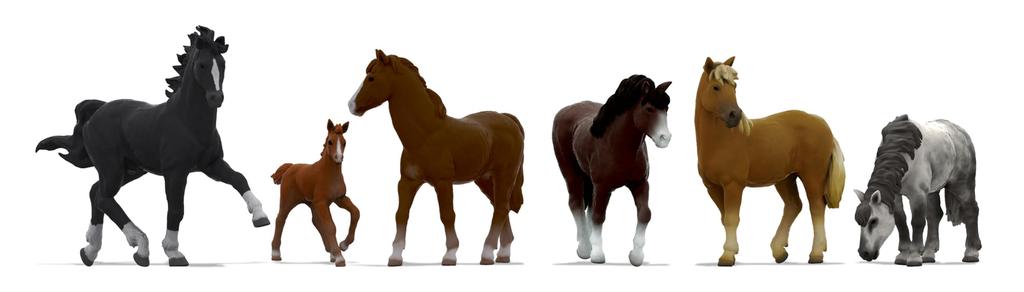 Rokuhan Z масштаб миниатюрная фигурка лошадь S209 диорама принадлежности 1/220