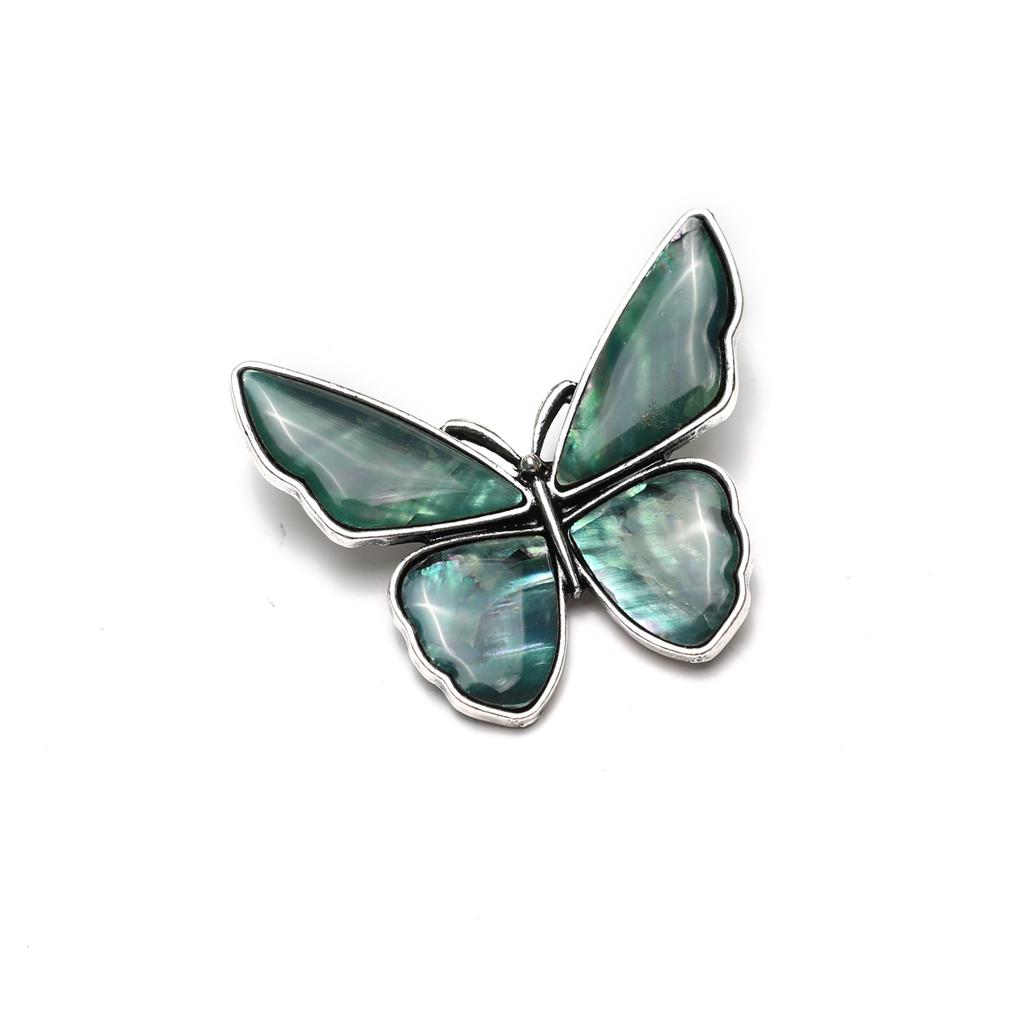 1Pc Fashion Natural Shell Butterfly Brooch Pin for Women Romantic Love Wedding Jewelry Bride Bridesmaids Gifts 50×43mm