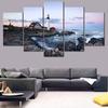5 Pieces Wall Art Canvas Painting Lighthouse Seascape Poster Modular Pictures Home Decoration For Living Room Framework