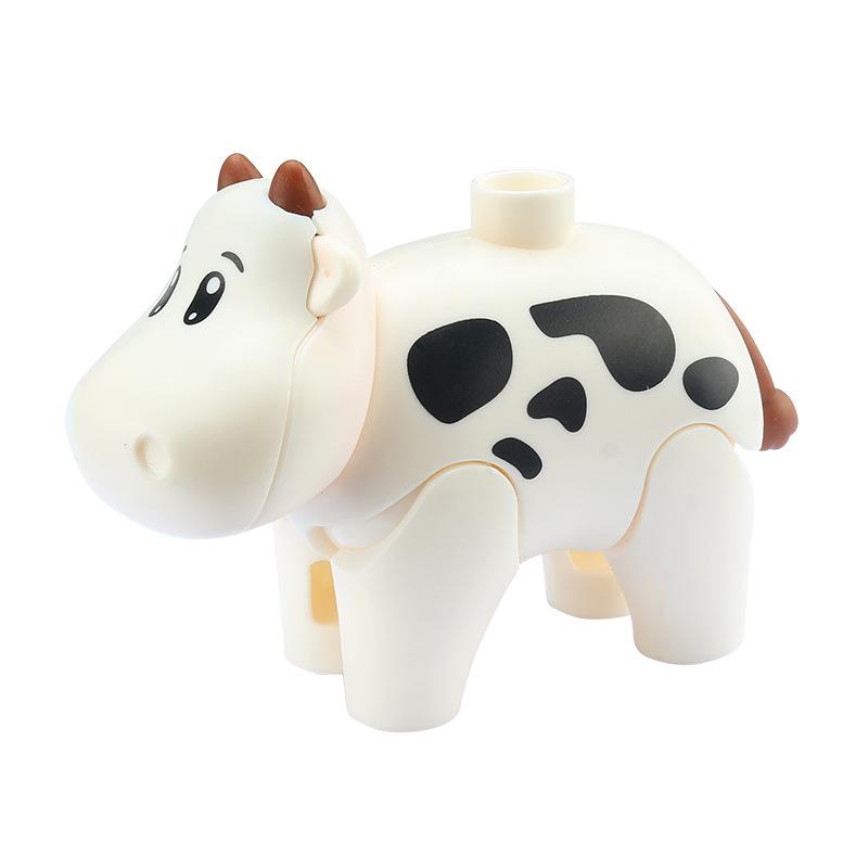 Крупные Строительные Блоки Животные Аксессуары Ферма Зоопарк Верблюд Кенгуру Кошка Лев Коала Фламинго Образовательные Игрушки Для Детей Подарки