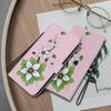 3D Art Painting Sakura Flower Butterfly Pattern Leather Phone Wallet Case Book Stand For Huawei Moto Oppo Realme 10 Girls Magnetic Card Flip Cover Bag
