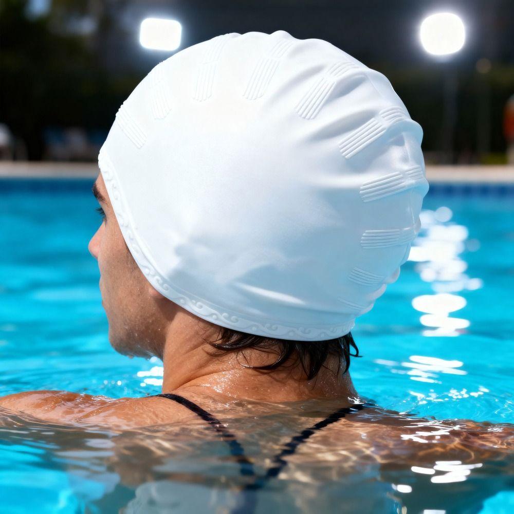 Silicone Material Swimming Pool Cap Comfortable Fit Sports Swim Hat Swimming Pool