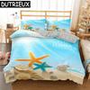 Seaside Beach 3D Пододеяльник Постельное белье Одеяло Льняные наволочки Пододеяльник Домашний декор Односпальная Двуспальная Твин King Queen