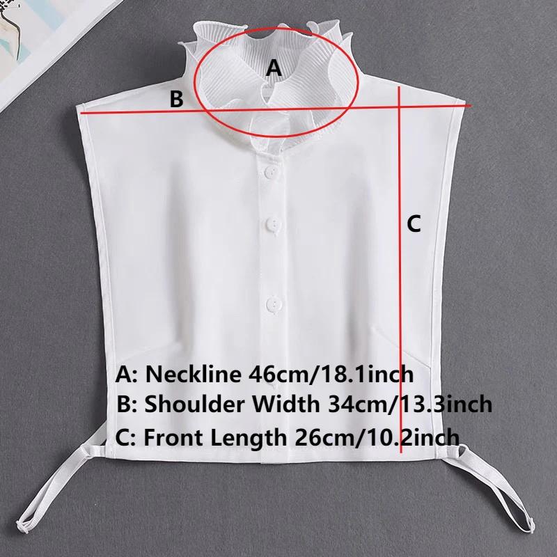 Ruffle Stand Fake Collar + Fake Cuffs Decoration Womens Blouse Detachable Shirt Collar Sweater False Collars Top Accessories