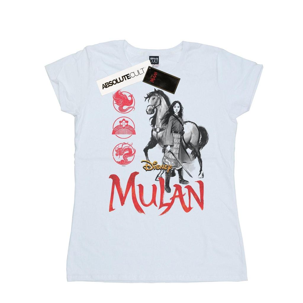 Disney Womens/Ladies Mulan Movie Horse Pose Cotton T-Shirt