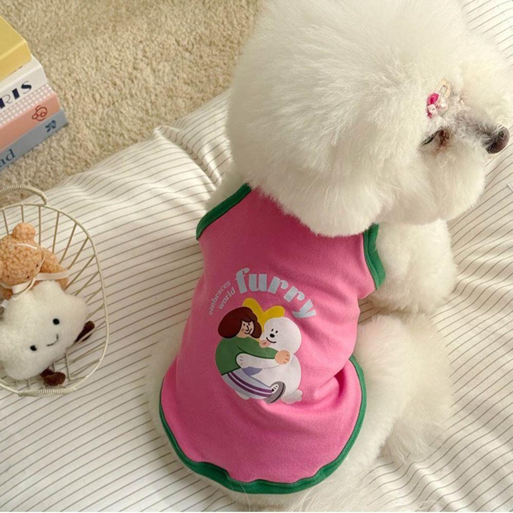 Comfortable Fabric Puppy Camisole Printed Design Small Dog Cat Dress Dogs Vest Spring and Summer