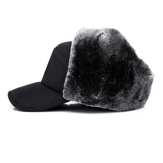 Unisex Winter Hat Thickened Fleece Lined Ear Protection Windoroof Buckle Fasten Heat Retention