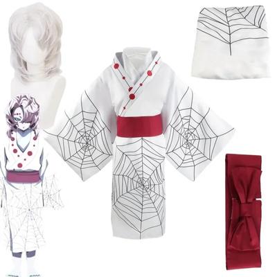 Новое аниме Demon Slayer Kimetsu No Yaiba Spider Oni Ayaki Rui Косплей унисекс кимоно полный комплект карнавальные костюмы на Хэллоуин