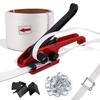 Manual Band Tying Machine, Band Tensioner, Manual Strapping Machine, Polyester Fiber Band Tying and Cutter, 2-in-1, for 13-19mm Wide Bands,