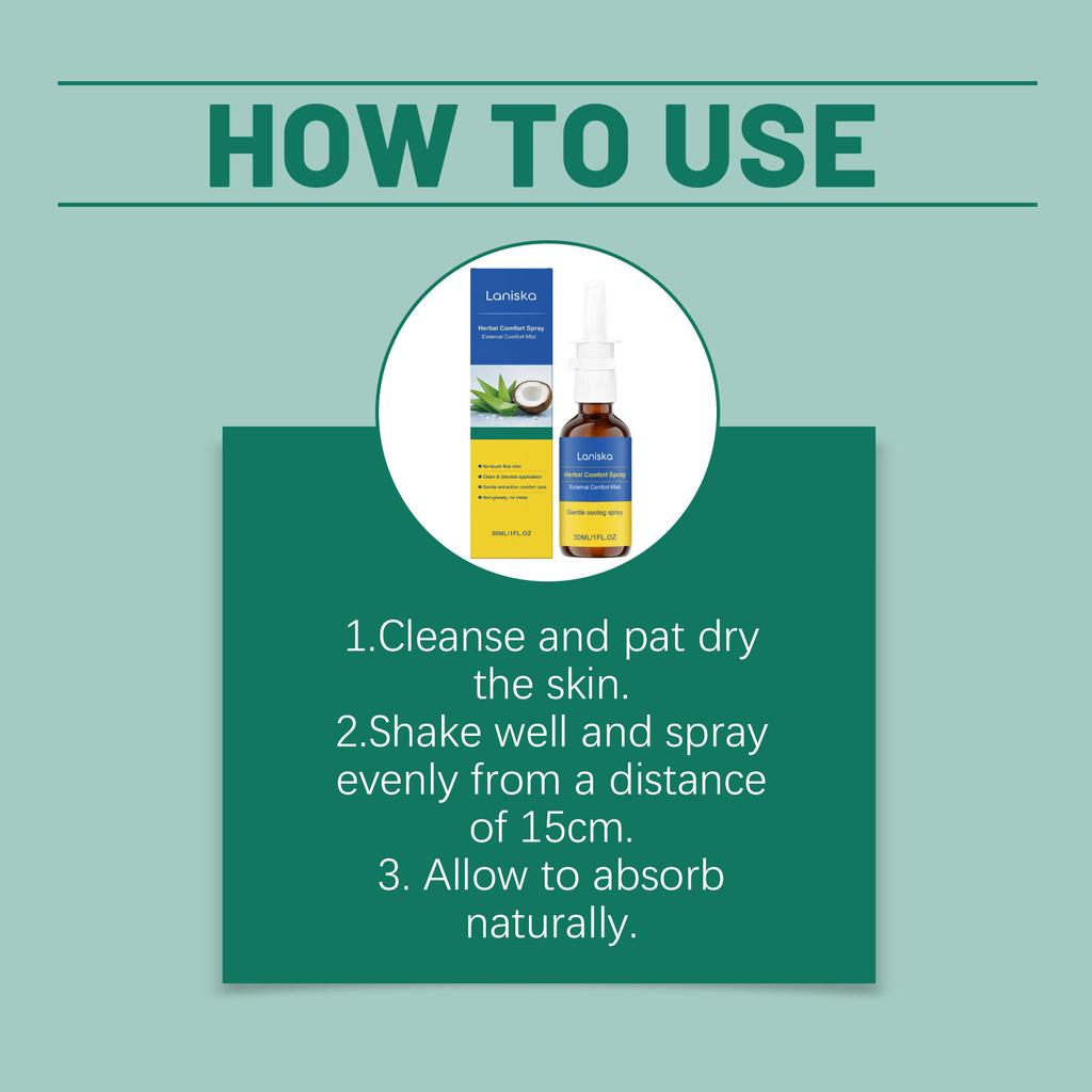 LANISKA Herbal Care Spray provides refreshing care to deal with dry, tight skin after exercise and feels comfortable on the skin.