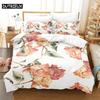 Pink Roses Comfortable Duvet Quilt Cover Pillowcase Bedding Set Children Bedroom Decoration Home Textile