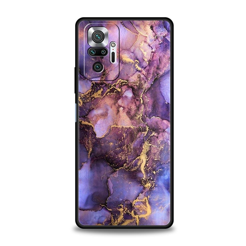 Мраморный чехол для телефона Xiaomi Redmi Note 14 13 5G 10 11 12 Pro Plus 4G 14C 13C 12C 10C Черный чехол