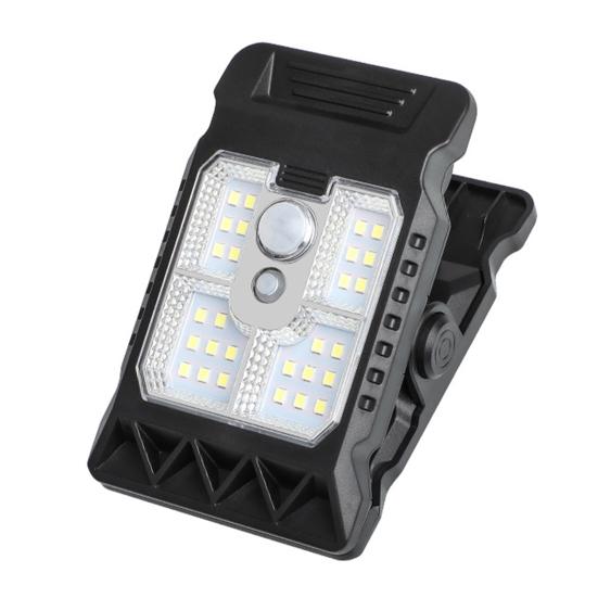 Solar Motion Sensor Wall Light Energy-Saving Rechargeable Solar Lamp Waterproof Clip-On Outdoor Lamp for Garden Patio Pathway