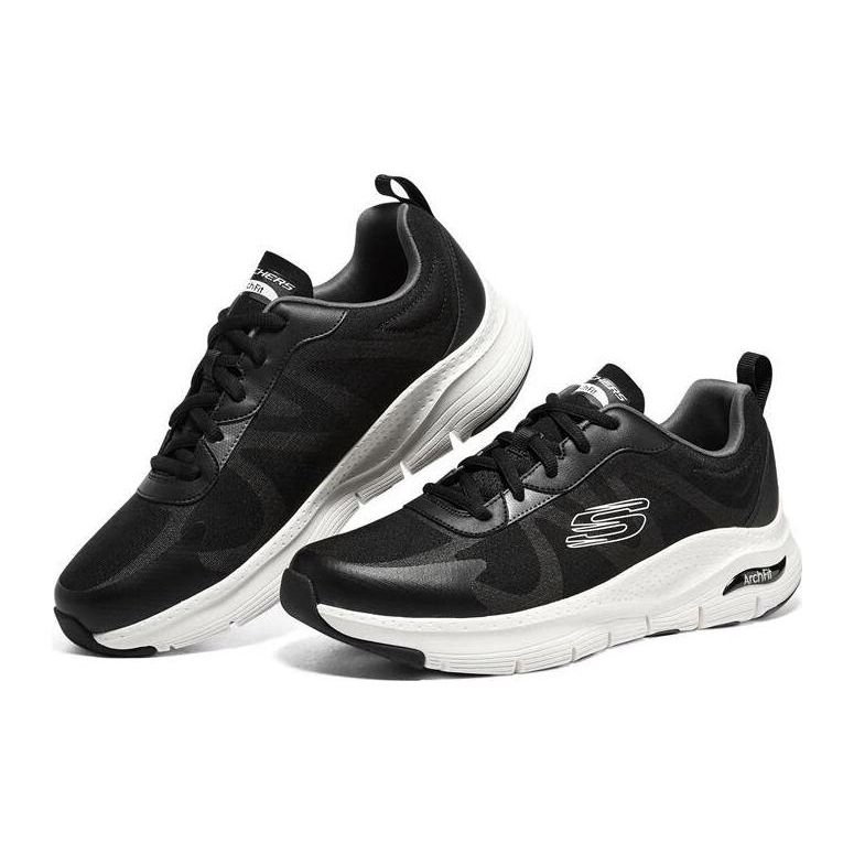 Skechers Arch Fit Мужские Черно-белые Низкие Повседневные Беговые Кроссовки Модные Удобные 232600-BKW