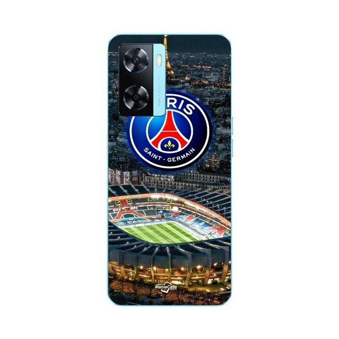 Coque de téléphone - MANIACASE - Oppo A57s 4G - Silicone TPU - Logo PSG - Style sportif