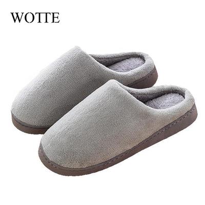 Зимние домашние мягкие тапочки, повседневная обувь с героями мультфильмов для мужчин, нескользящие зимние теплые домашние тапочки для дома, для влюбленных пар, тапочки