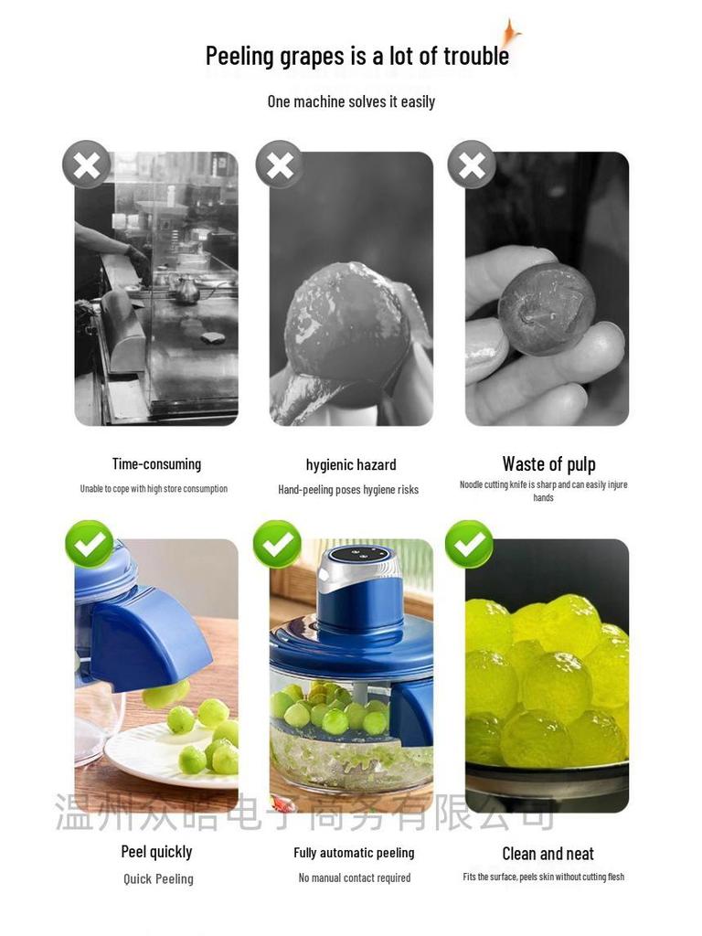 Automatic Electric Peeler for Home & Commercial Use - Ideal for Fruits & Milk Tea Shops