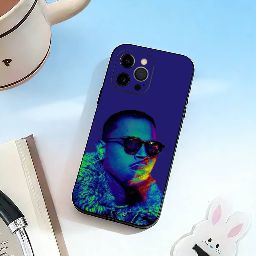 Чехол для телефона C-B-Chris Brown-певец Для iPhone 17,16,15,14,13,12,11 Plus,Pro Max,XS,Мягкий силиконовый черный чехол
