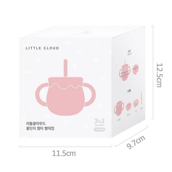 Little Cloud Baby Honey Pot Multi Silicone Straw Cup 250ml, 1 Piece, Rose Pink