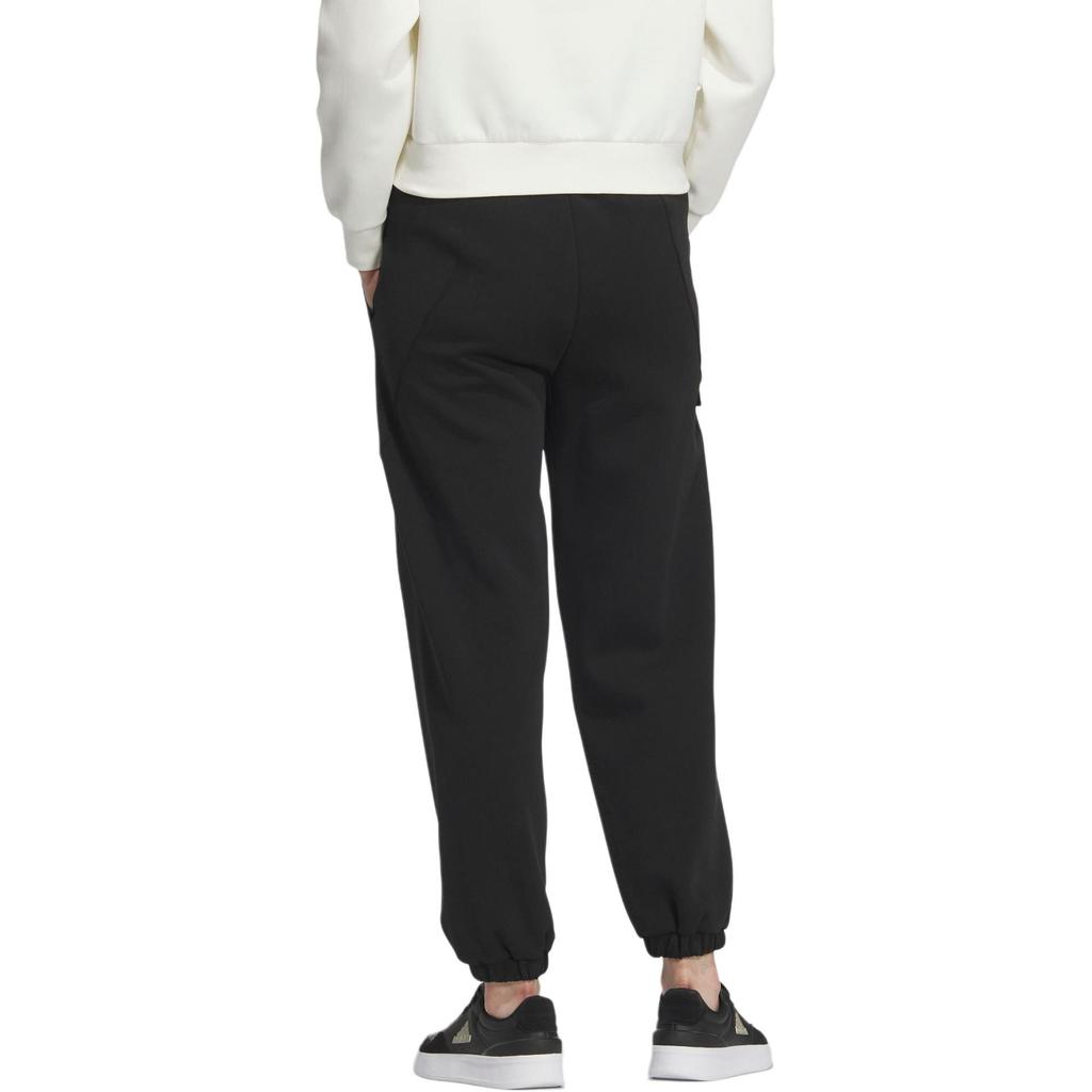 adidas FW24 Серия спортивных костюмов с небольшим логотипом, модные удобные универсальные трикотажные спортивные брюки с эластичными манжетами, женские плавки черного цвета JJ3561