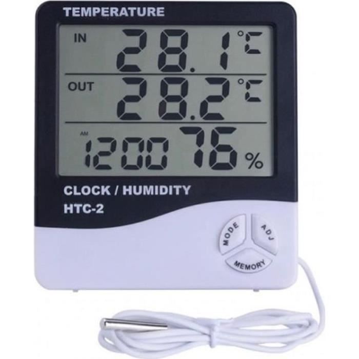 Thermomètre - HYDROMETRE - Station météo - Digital intérieur - Sonde extérieure - Hygromètre