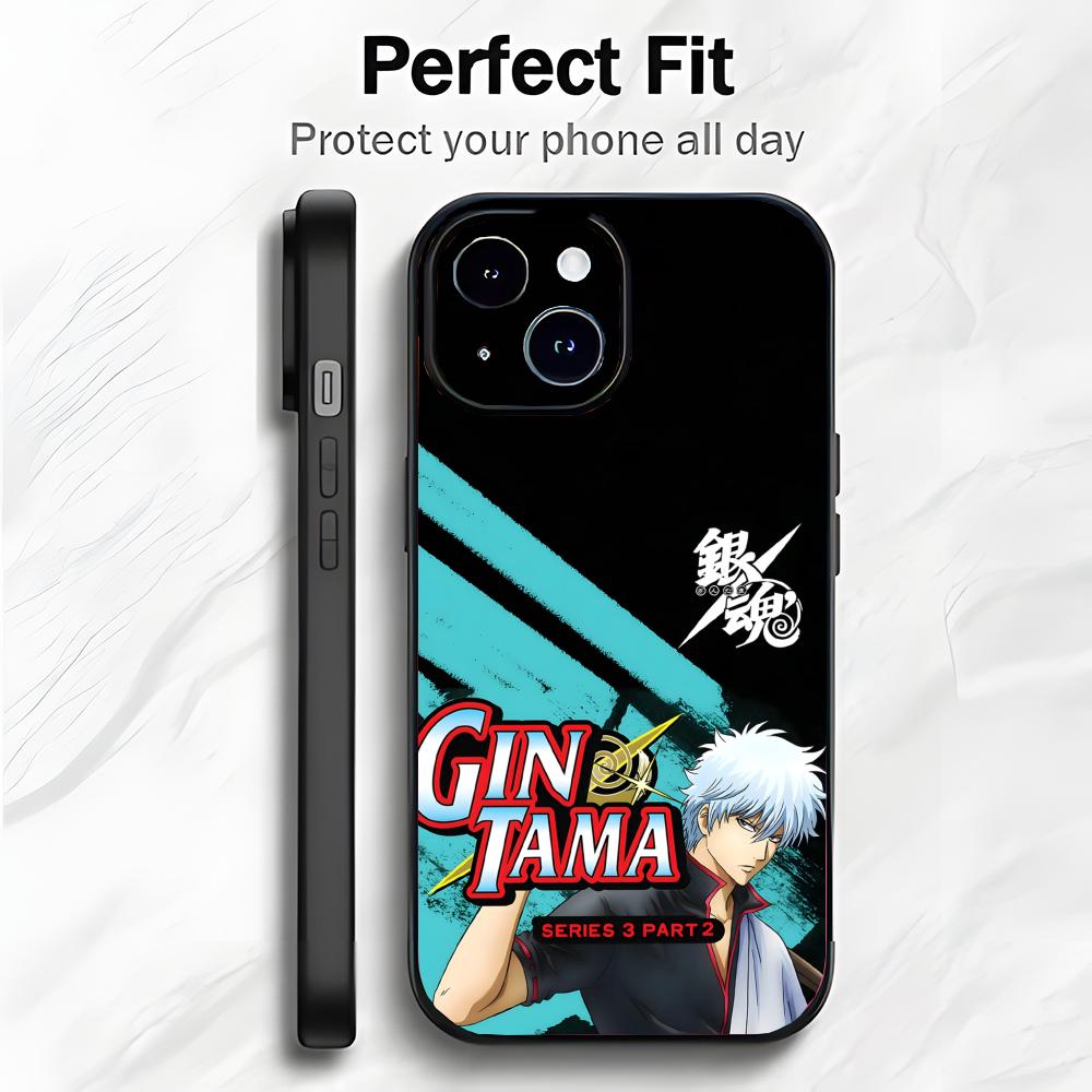 Смешной Классический Аниме G-Gintama Чехол для Телефона Чехол для Телефона Мягкая Упаковка Легкий Для iPhone17 16 15 14 13ProMax