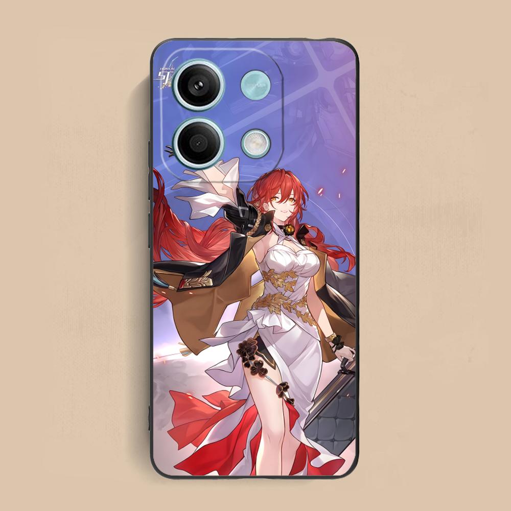 HSR Himeko Matte TPU Mobile Phone Case for Xiaomi Redmi 15 14 13 12 A5 3 2 1 C Plus 4G 5G Colorful Printing Cover