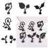 ABS Material Curtain Pole Finials Imitation Iron Roman Rod 22mm   Curtain Decorative
