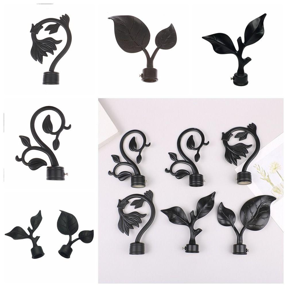 ABS Material Curtain Pole Finials Imitation Iron Roman Rod 22mm   Curtain Decorative