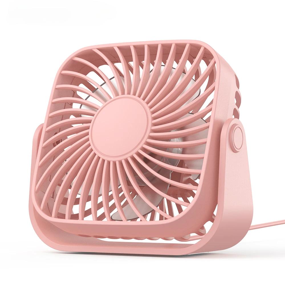 USB Mini Desk Fan,3 Speeds Quiet Portable Desktop Table Fan,360° Adjustment Personal Small Fan for Bedroom Home Office