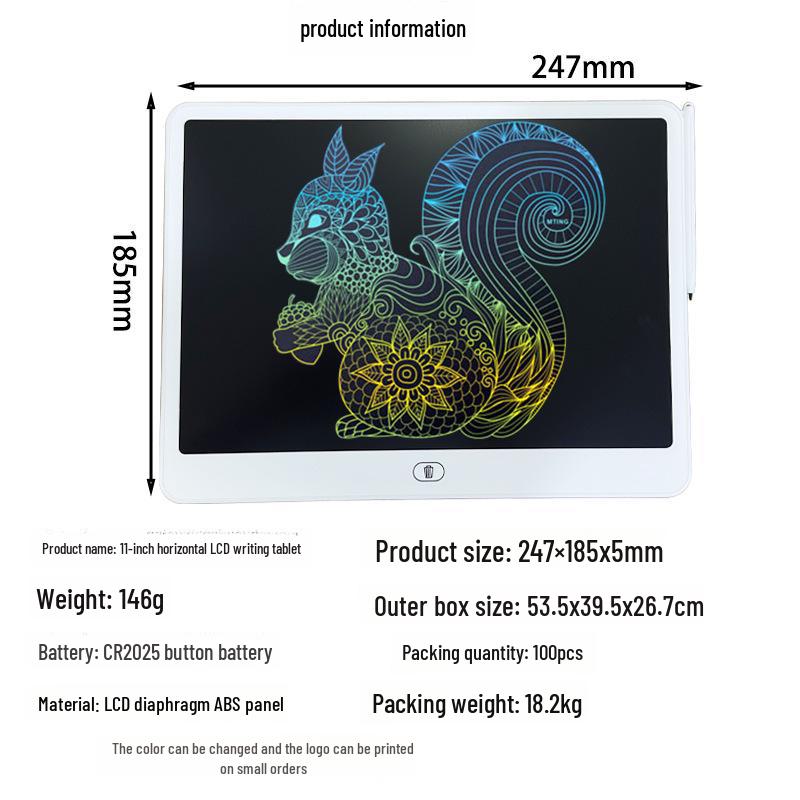 Children's Large LCD Handwriting Tablet with One-Click Clear Feature for Drawing and Writing