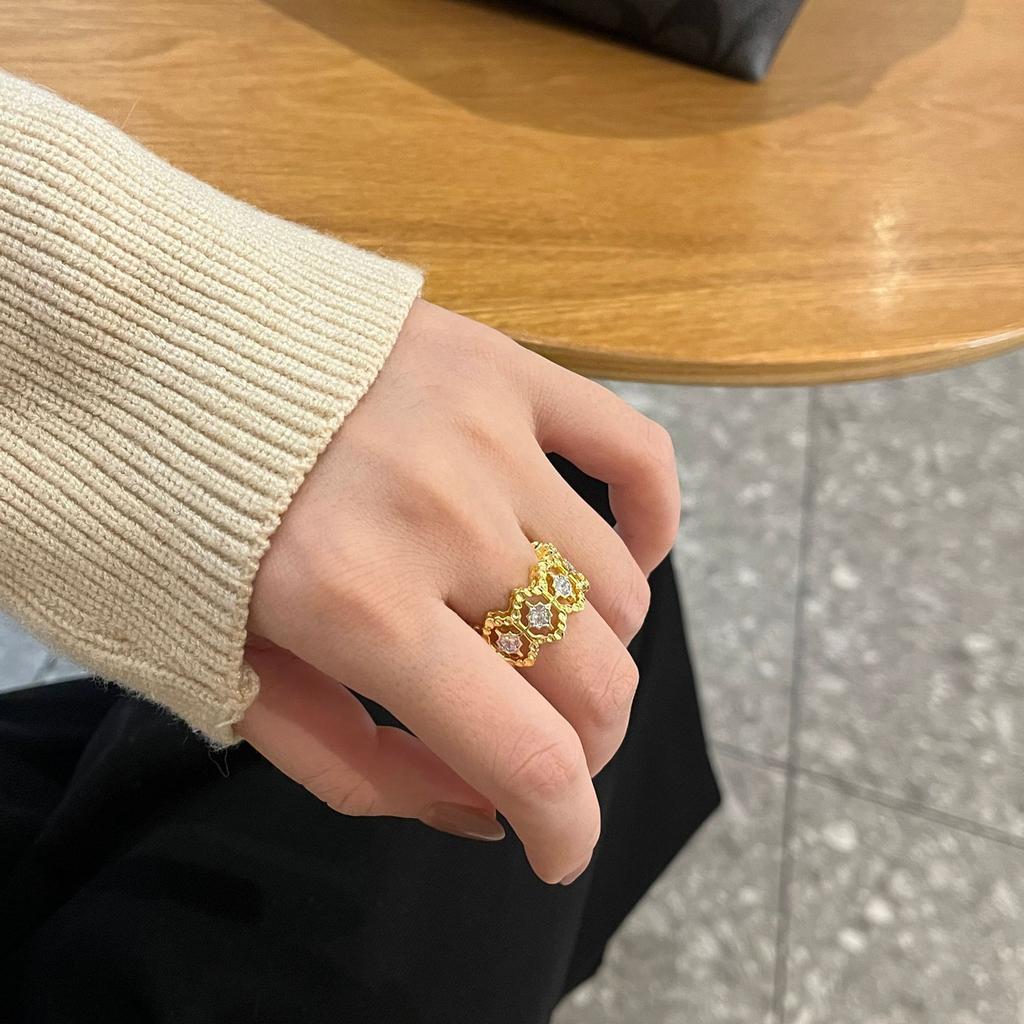 Versa Jewelry Итальянский Двор Матовое Ажурное Открытое Кольцо Женское Знаменитость Указательный Палец