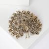 Stylish Retro Peacock Corsage Accessories, Peacock Screen Brooch, Creative Personalized Rhinestone Animal Pin
