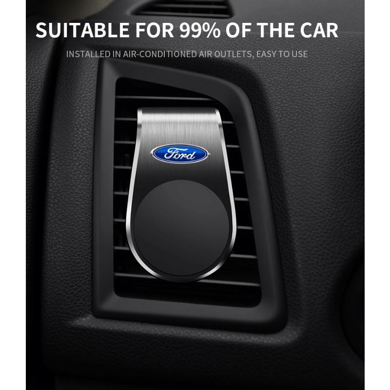 Car Magnetic L-shaped AMG Badge Car Dedicated GPS Phone Holder Car Goods For Ford Focus Mondeo Kuga Fiesta MK7 Escort Explorer Edge 2 4 MK2