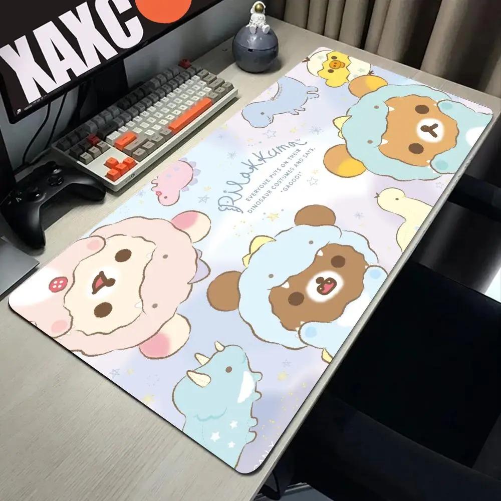 Большой коврик для мыши Rilakkuma-es Коврик для мыши для геймеров Офисные аксессуары Корпус для ПК Игровой коврик для стола Компьютерные столы Коврики для клавиатуры