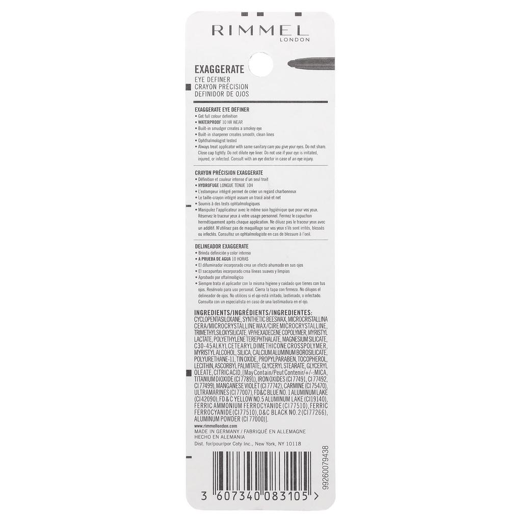 Rimmel London, Exangerate, карандаш для глаз, 230 Deep Ocean, 0,28 г (0,009 унций)