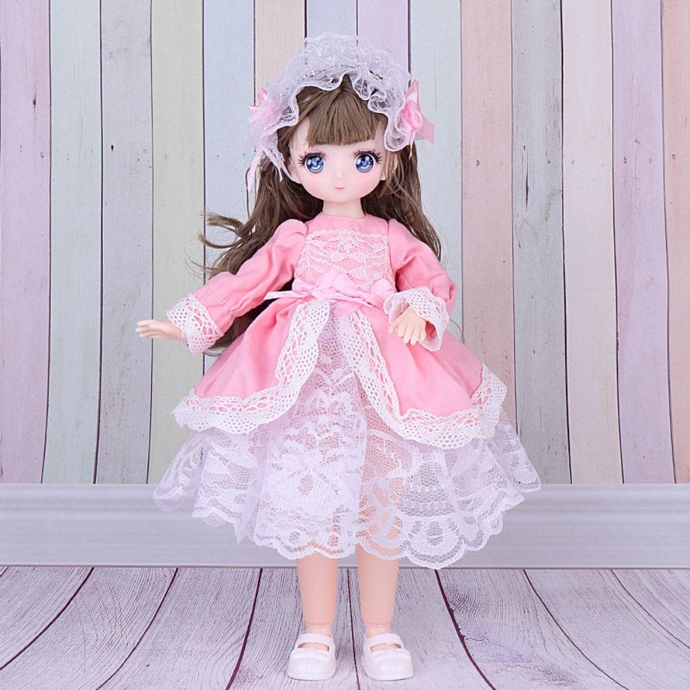Fashion Doll Princess Dress Cute 1/6 Dress Up Doll DIY Clothes 30cm Dolls Clothes  BJD Doll