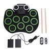 Детский электрический барабанный комплект из 9 барабанных пэдов, педалей и палочек для дома