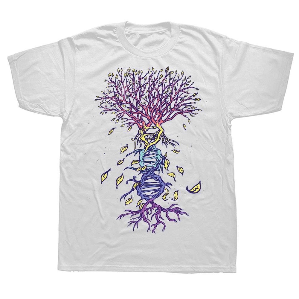 Футболки с ДНК-биологией, генетикой, древом жизни, летняя хлопковая уличная одежда с графическим рисунком, футболка с короткими рукавами, подарки на день рождения, одежда унисекс