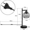 Lampe de table industrielle NETTLIFE noire – Design rétro en métal; culot E27; éclairage chaleureux pour chambre; salon et bureau