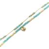Bracelet - Luxenter - Talorce - Argent 925 - finition or jaune 18k - Cristal vert